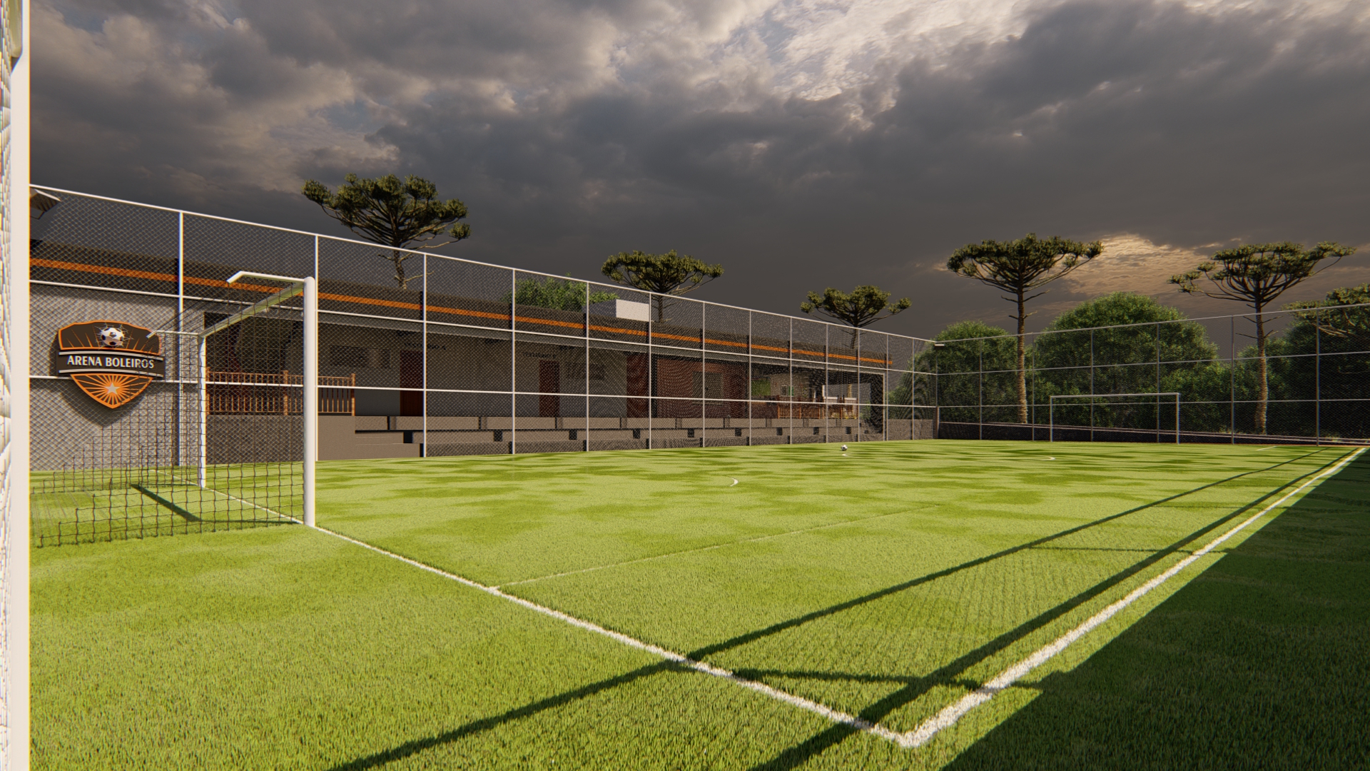 Projeto de Quadra Society Arena Boleiros Soccer em Mafra SC